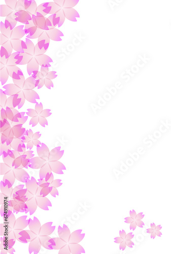 桜の花のポストカード（縦）