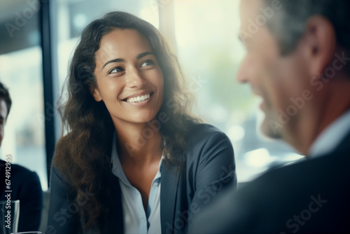 Hermosa diversidad de razas y etnias en el trabajo. Personas de diferentes culturas participando en una entrevista de trabajo inclusiva y justa.