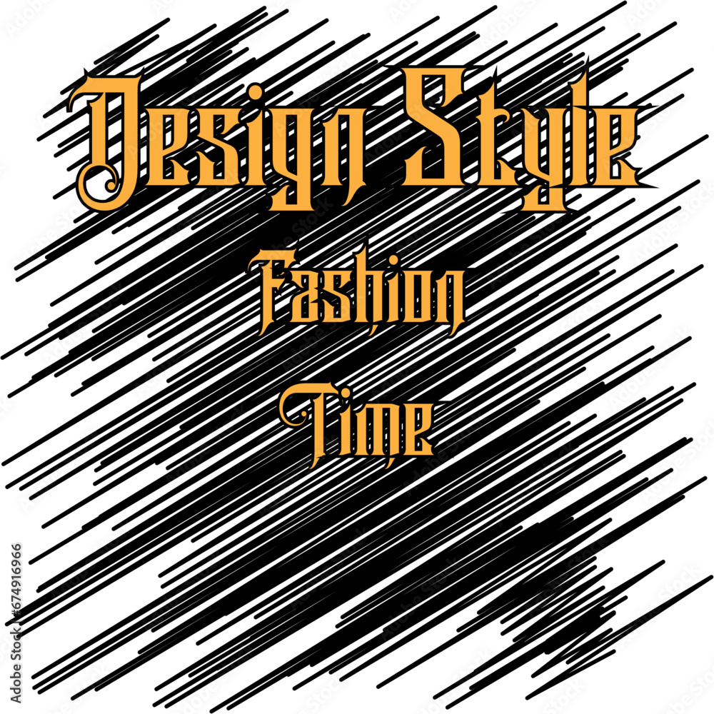 geometric art line brush alphabet design style fashion time slogan pattern abstract texture background design print