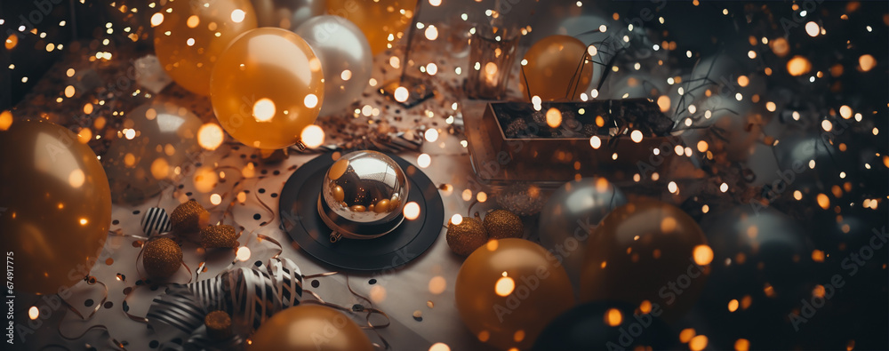 Obraz premium Christmas table background