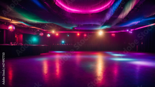 Empty disco hall photo