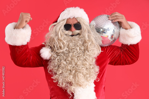 Cool Santa Claus with disco...