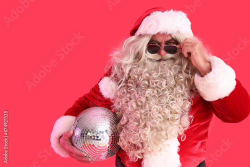 Cool Santa Claus with disco...