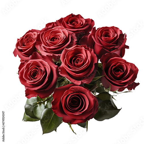 bouquet of roses  isolated on transparent background