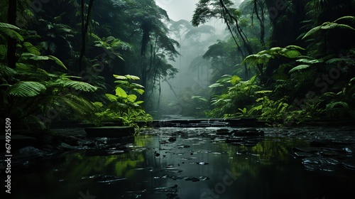Beautiful jungle, hyper realistic natural