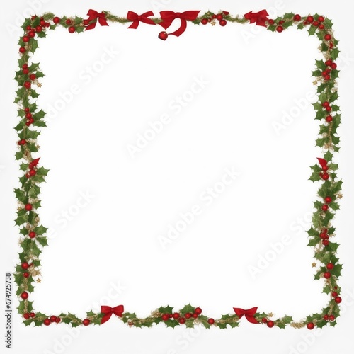 Christmas border frame white background © Rahmat