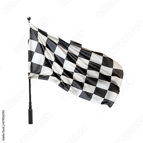 checkered flag isolated on transparent background