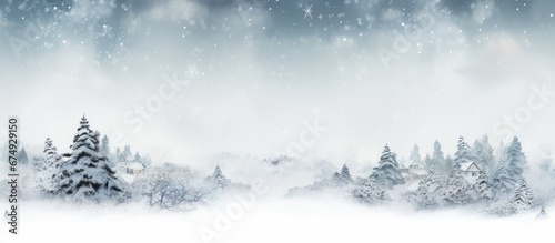 Christmas white landscape background