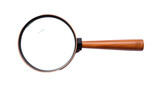magnifying glass isolated against transparent background