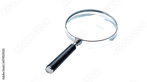magnifying glass isolated against transparent background