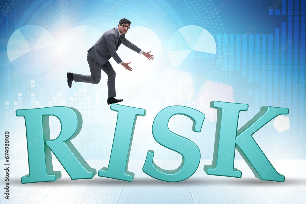 Risk management concept with letters Risk management concept with letters