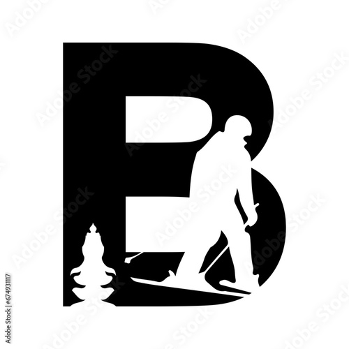 Skiing font alphabet SVG png, ski svg png, skiing svg png, ski font alphabet svg, Adventure snowboard svg, skier font alphabet svg, winter svg
