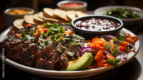 Mole Poblano Delight: A close-up of a sumptuous plate of Mole Poblano, a traditional Mexican dish, highlighting the diversity of Mexican cuisine in Mexico