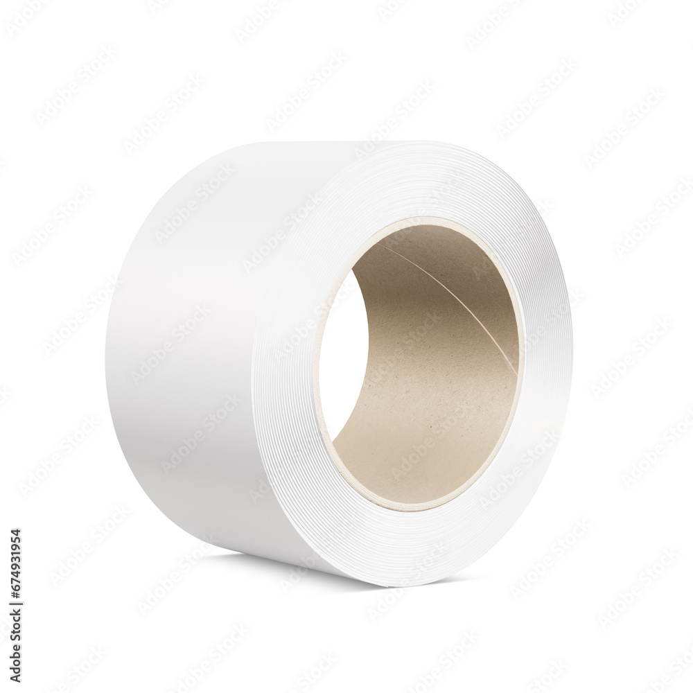 a image of a Roll with Stickers isolated on a white background a image of a Roll with Stickers isolated on a white background