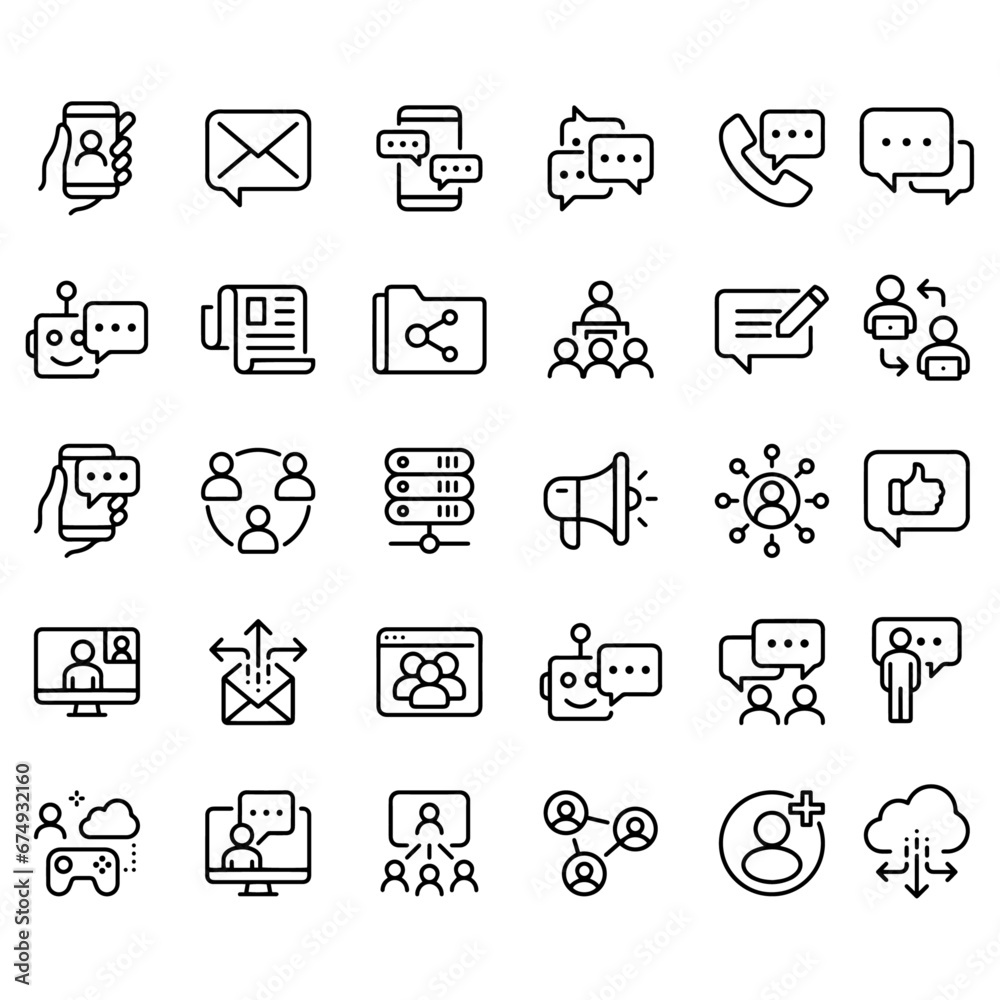 COMMUNICATION icons vector design