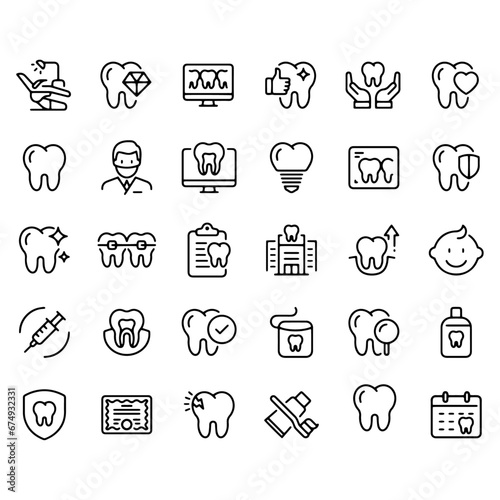 Dental Medicine icons vector design