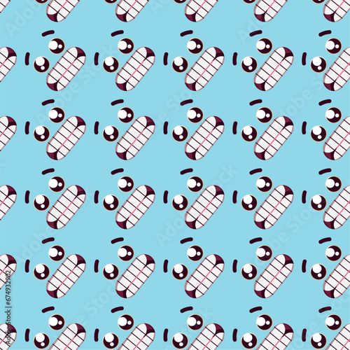Seamless pattern background with facial expression Vector