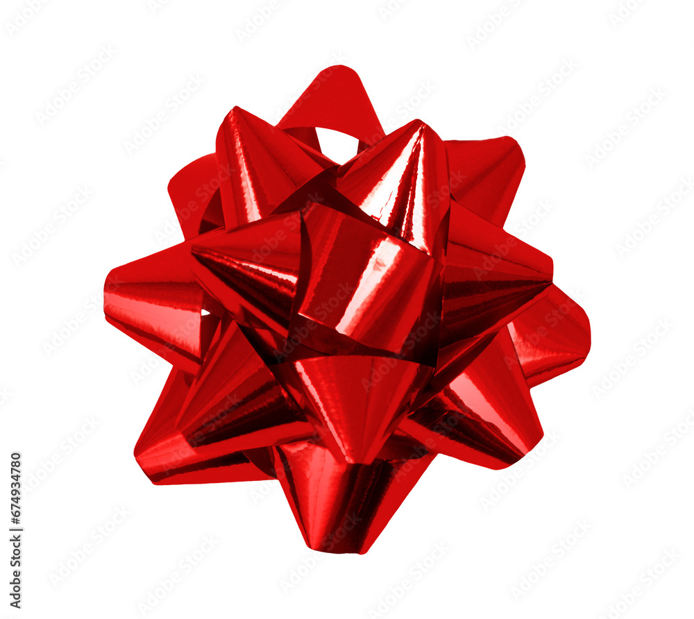 Red bow isolated on transparent background Red bow isolated on transparent background