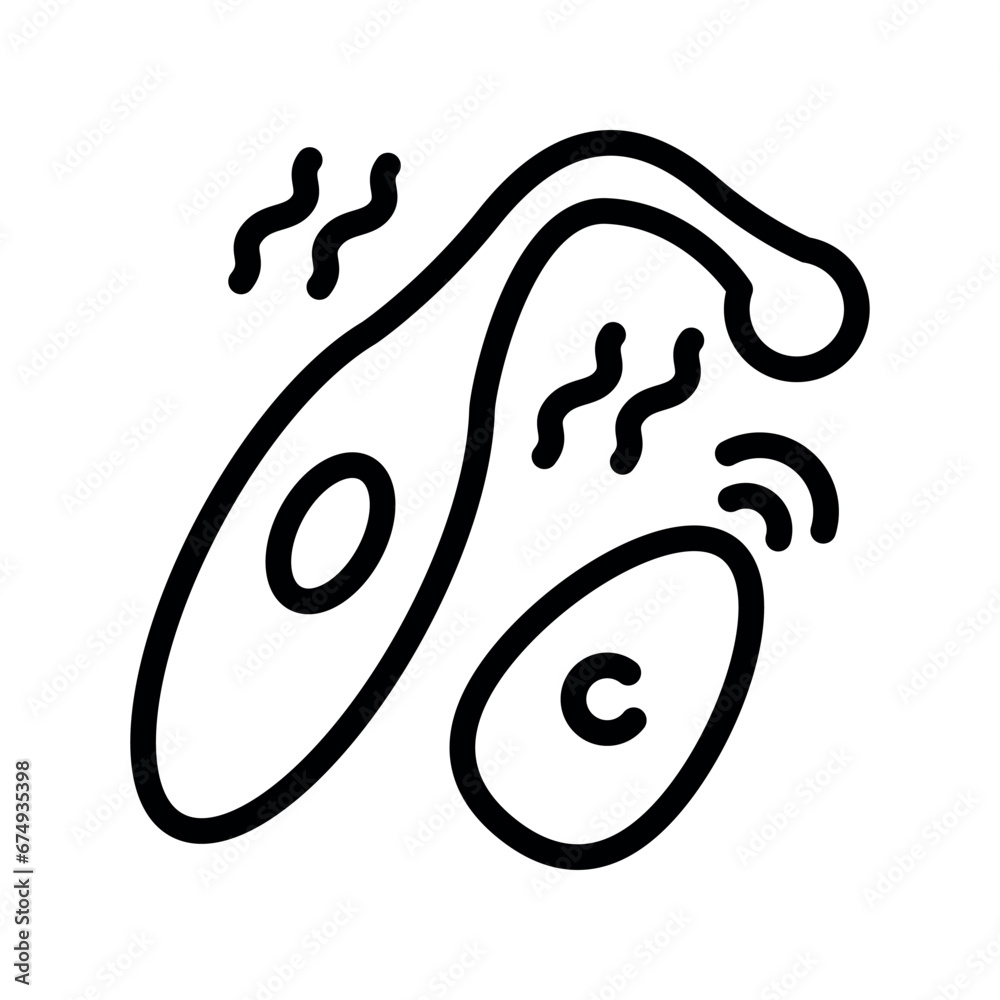 Vibrating egg color line icon. Pictogram for web page - obrazy, fototapety, plakaty 