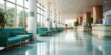 Abstract Take on Hospital Reception and Corridor Background
