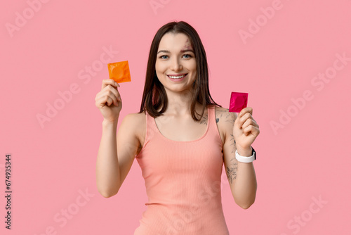 Beautiful young woman with ...
