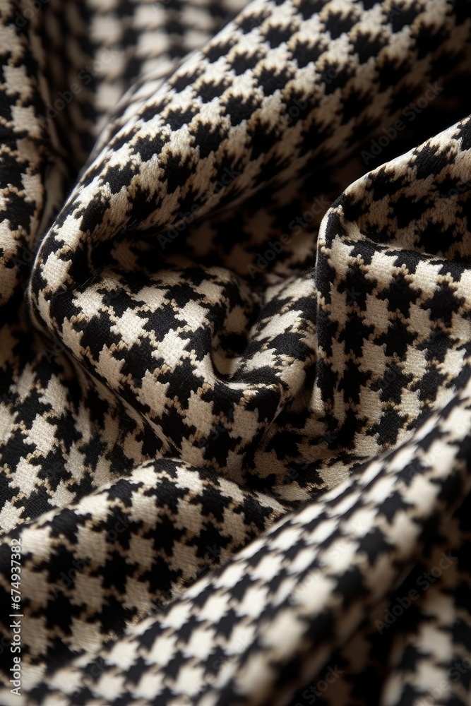 Obraz premium A funky take on the classic houndstooth pattern AI generated illustration