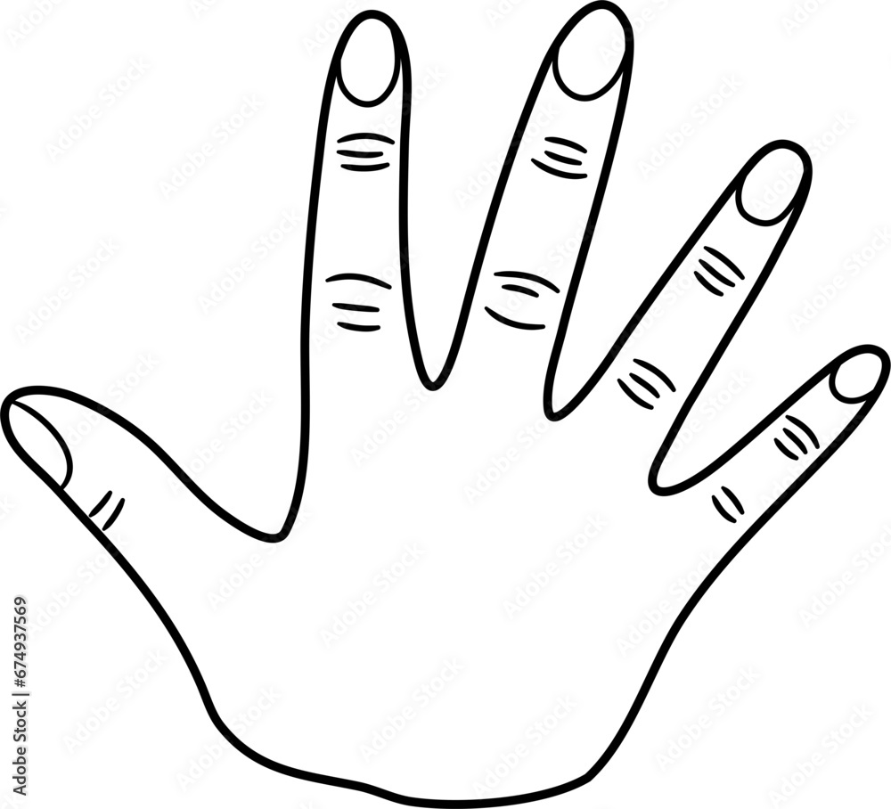fingers body part outline fingers body part outline