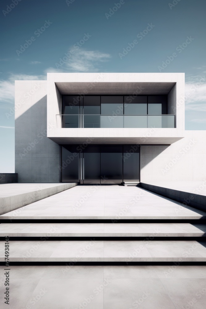 A modern minimalist design featuring a single bold  AI generated illustration