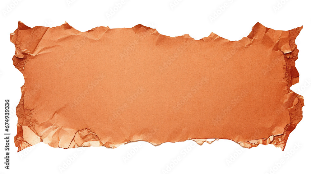 old brown sheet isolated on transparent background