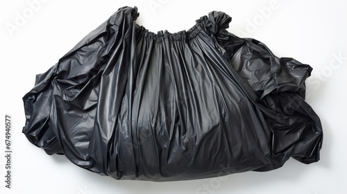 close up garbage bag on white background clipping path © haizah