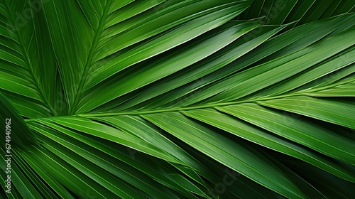 close up green palm leaf texture, leaf of Bottle Plam tree ( Hyophorbe lagenicaulis (I.H. Bailey) H.E. Moore ), ornamental plants in the garden photo