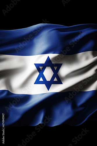 Flag of Israel with blank space for text. Ai Generative