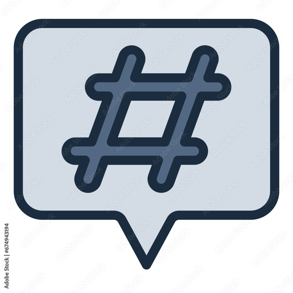 Fototapeta premium Comment Hashtag icon