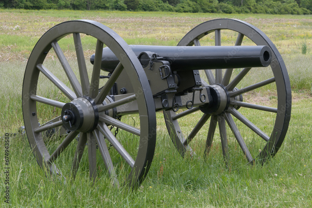 10 pounder Artillery piece, on the battlefield at Gettysburg National Military Park