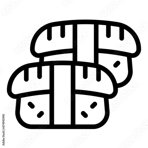 Unagi suhsi japanese food icon