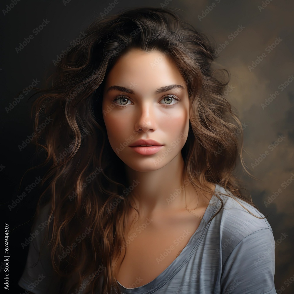 Naklejka premium portrait of a person, Beauty And Skin Care Portrait Of Woman