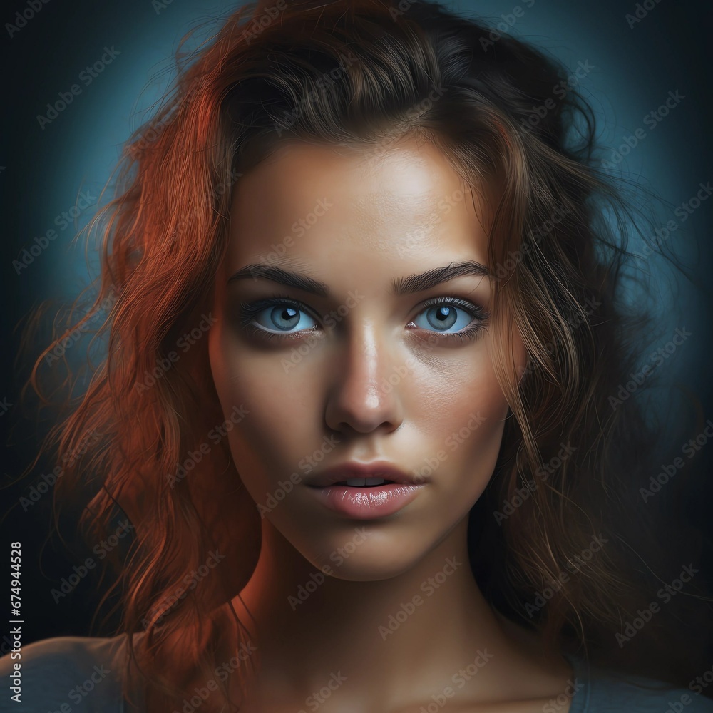 Fototapeta premium portrait of a person, Beauty And Skin Care Portrait Of Woman