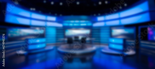 Blur image background of studio TV or News image