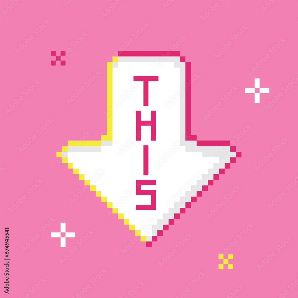 Isolated pixel speech bubble with a cartoon expression Vector