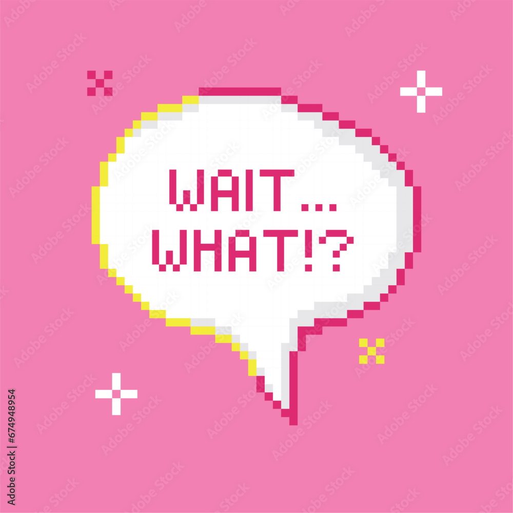 Fototapeta premium Isolated pixel speech bubble with a cartoon expression Vector