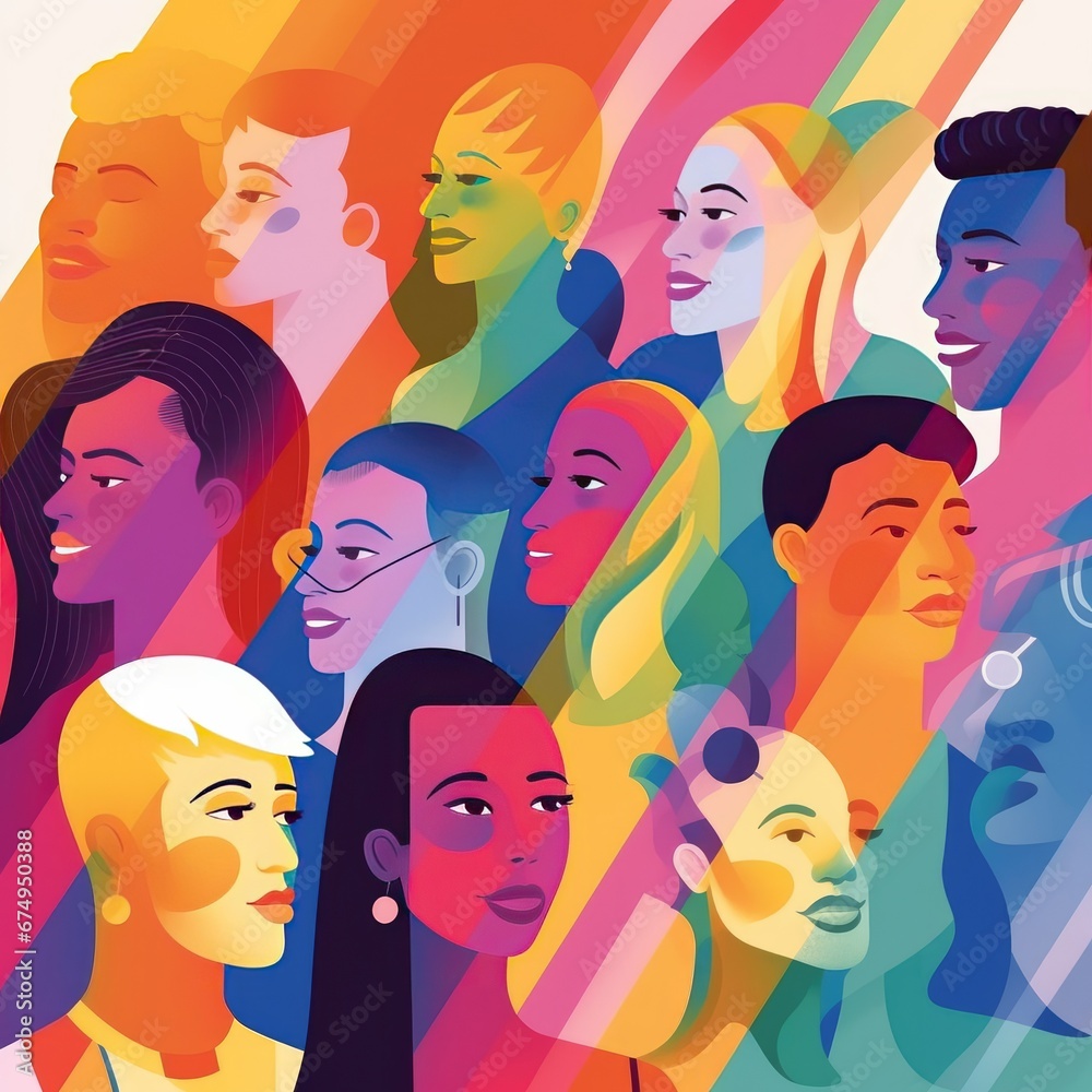 Friends, group or young people with non-binary, gay and lesbian with happiness. Friends, group or young people with non-binary, gay and lesbian with happiness.