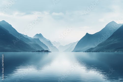 Scenic Serenity Natures Landscape Lake Mountains