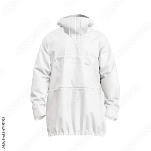 a image of a white Ski Jacket isolated on a white background