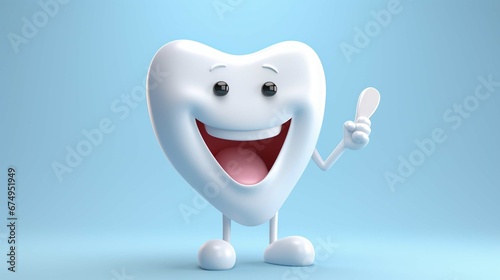 Cartoon Logo Brand Dentist Tooth Toothbrush