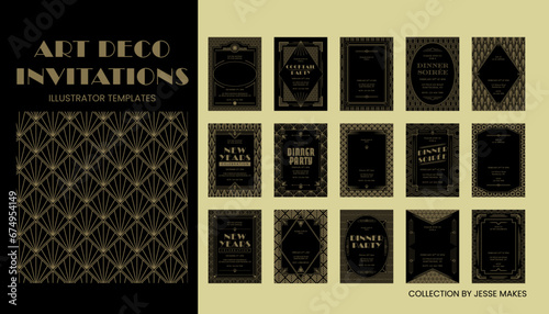Art Deco Invitation Templates