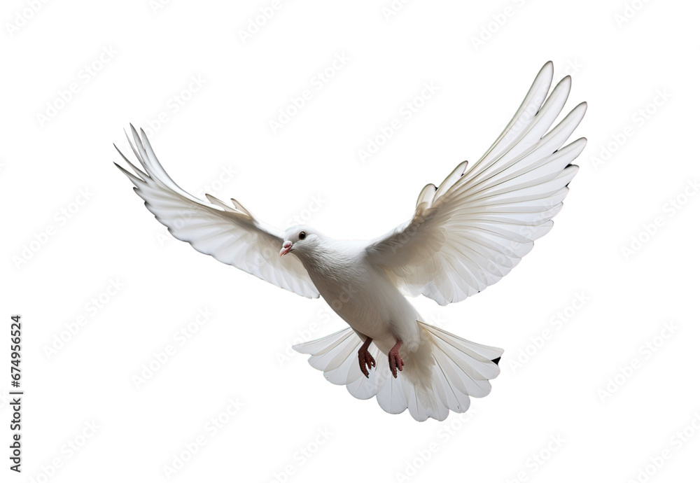 Obraz premium white dove flying