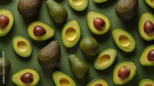 fruit background of avocado, for avocado sellers, healthy avocado, healthcare concept, greenery concept, top view 