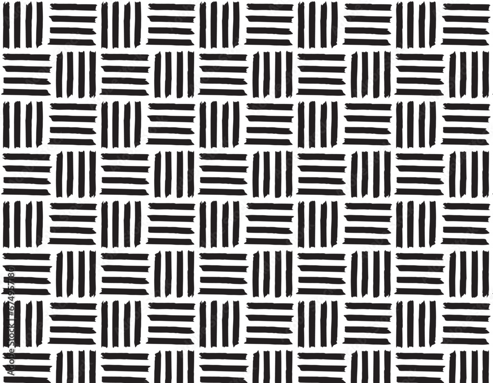 Pattern striped square seamless pattern on a transparent background, Black and white abstraction for textile and paper design. Minimalistic pattern with regular mosaic structure Pattern striped square seamless pattern on a transparent background, Black and white abstraction for textile and paper design. Minimalistic pattern with regular mosaic structure
