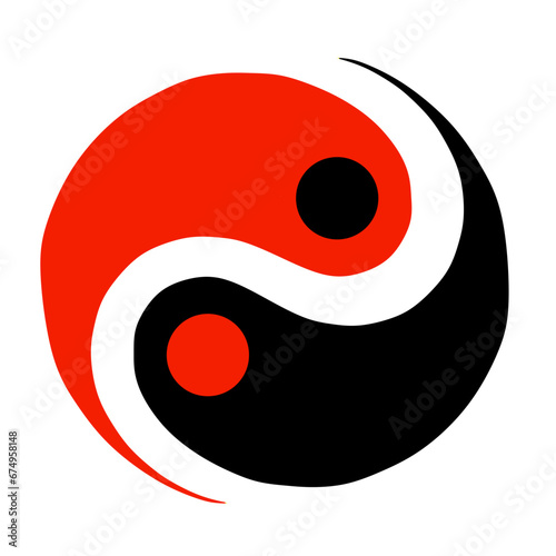 The yin yang vector, identical to China, can be edited again