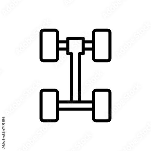 Car Repair Icon, Chassis Vector Design